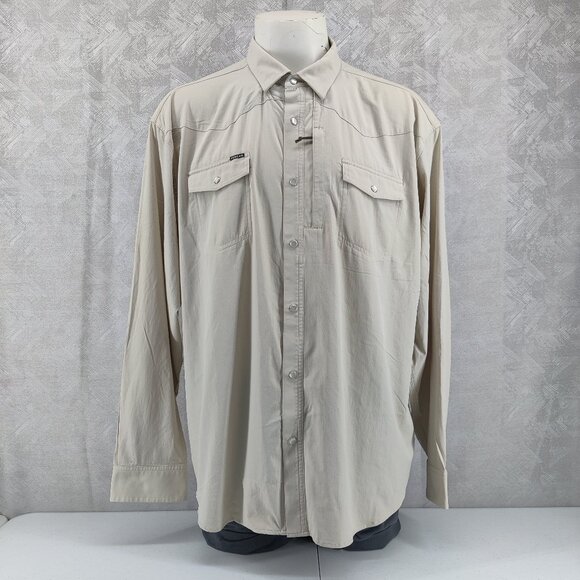 Poncho Shirt Mens 2XL Regular Fit Performance Western Cowboy Fishing Vented - Picture 1 of 10